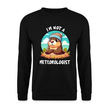 Groundhog Day USA Funny Spring - Unisex Sweatshirt - black - Front - Alina (178cm) & Michal (187cm)