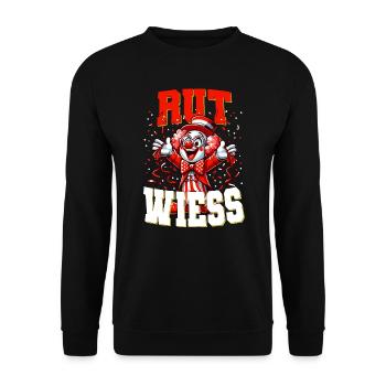 Köln Karneval Köln Alaaf Rut Wiess Clown Konfetti - Unisex Pullover - Schwarz - Vorne - Alina (178cm) & Michal (187cm)