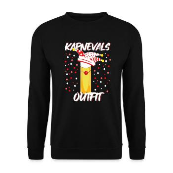 Carnival Kölsch Cologne Kölle Jeck Shrove Monday funny - Unisex Sweatshirt - black - Front - Alina (178cm) & Michal (187cm)