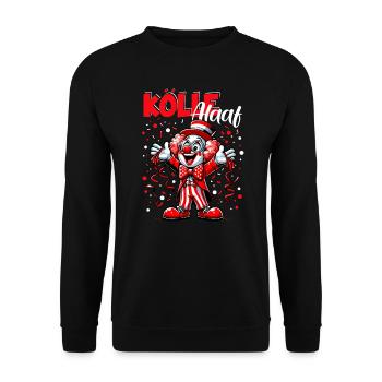 Cologne Carnival Kölle Clown Alaaf Konfetti Rut Wiess - Unisex Sweatshirt - black - Front - Alina (178cm) & Michal (187cm)