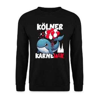 Cologne Carnival Wal Kölle Alaaf Cologne Cathedral funny - Unisex Sweatshirt - black - Front - Alina (178cm) & Michal (187cm)