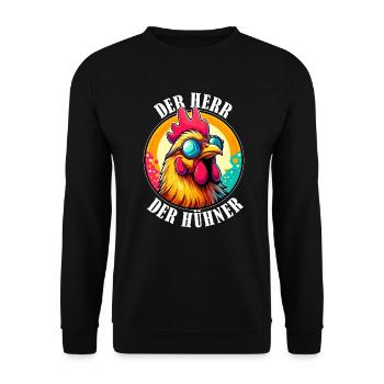 Chickens Chicken Farm Men's Funny Chicken Coop - Unisex Sweatshirt - black - Front - Alina (178cm) & Michal (187cm)