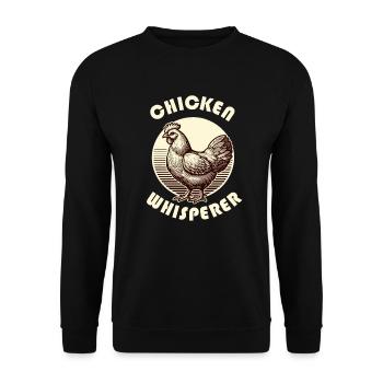 Chicken Chickens Chickens Whisperer Chicken Coop Farm - Unisex Sweatshirt - black - Front - Alina (178cm) & Michal (187cm)