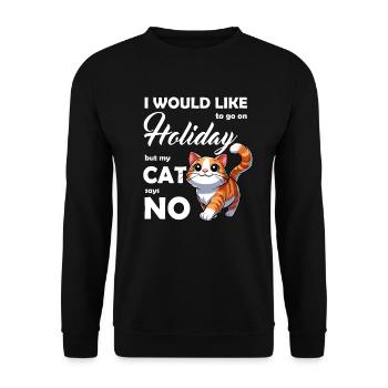 Cat Cat Mom Holiday Pet Cat Love Cute - Unisex Sweatshirt - black - Front - Alina (178cm) & Michal (187cm)