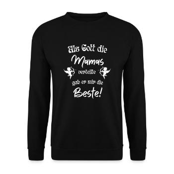 Fête des mères Maman Naissance Grossesse Fille Fils - Sweat-shirt Unisexe - noir - Devant - Alina (178cm) & Michal (187cm)