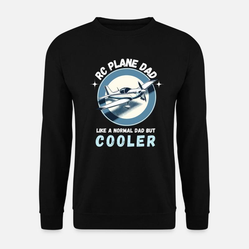Männer Modellflugzeug Modellbau Vatertag Fliegen - Unisex Pullover - Schwarz
