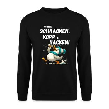 Hambourg fête des pères fête mouette alcool drôle - Sweat-shirt Unisexe - noir - Devant - Alina (178cm) & Michal (187cm)