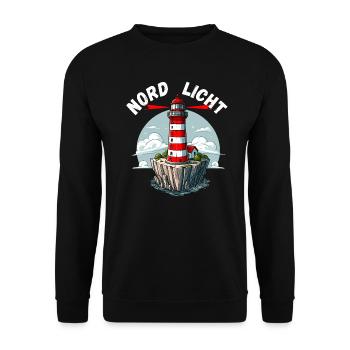 Hamburg Leuchtturm Nordsee Hamburger Küste Norden - Unisex Pullover - Schwarz - Vorne - Alina (178cm) & Michal (187cm)