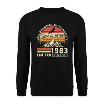 41 Jahre großartig seit 1983 limitierte Auflage - Unisex Pullover - Schwarz - Vorne - Alina (178cm) & Michal (187cm)