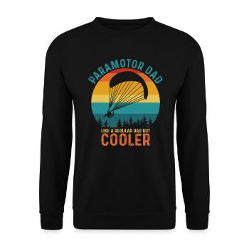 Paramotor Dad - Unisex Sweatshirt - black - Front - Alina (178cm) & Michal (187cm)