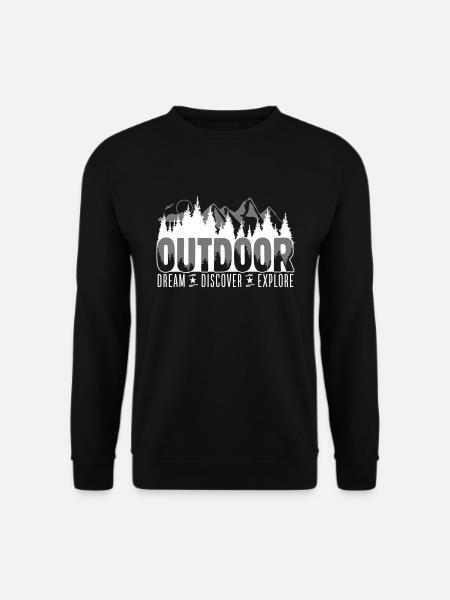 Outdoor - Dream Discover Explore - Unisex Pullover - Schwarz