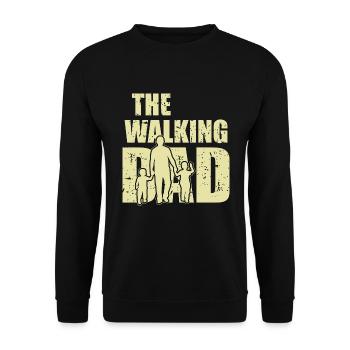 The Walking Dad Gift for dad - Unisex Sweatshirt - black - Front - Alina (178cm) & Michal (187cm)