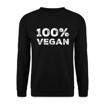 100% Vegan - Unisex Pullover - Schwarz - Vorne - Alina (178cm) & Michal (187cm)