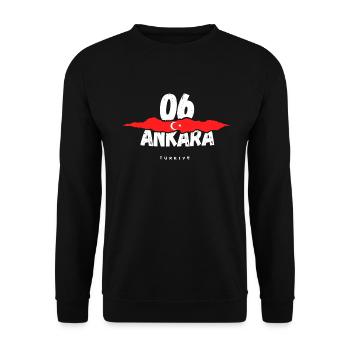 06 Ankara Türkiye Turkey - Unisex Sweatshirt - black - Front - Alina (178cm) & Michal (187cm)