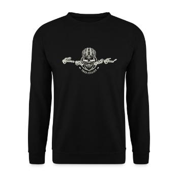 True Cyclist - burn fat not fuel - Unisex Sweatshirt - black - Front - Alina (178cm) & Michal (187cm)