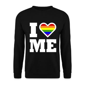 I love me - Unisex Sweatshirt - black - Front - Alina (178cm) & Michal (187cm)