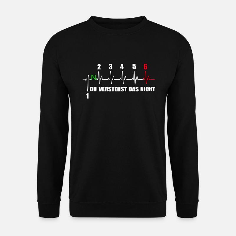 Du verstehst das nicht - Motorrad Herzschlag - 6 - Unisex Pullover - Schwarz