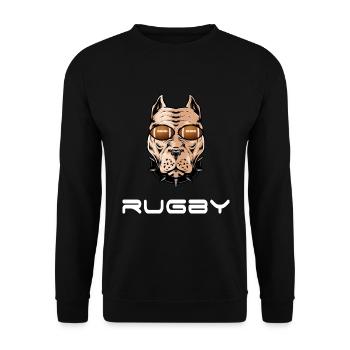 rugby rugby players rugby club rugby union - Unisex Sweatshirt - black - Front - Alina (178cm) & Michal (187cm)