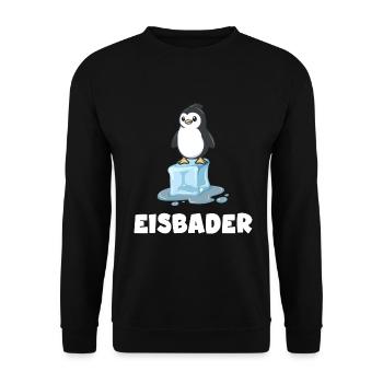 eisbader winterbader eisbademeister pinguin - Unisex Pullover - Schwarz - Vorne - Alina (178cm) & Michal (187cm)