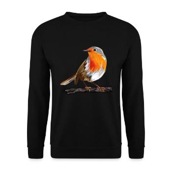 robin - Unisex Sweatshirt - black - Front - Alina (178cm) & Michal (187cm)