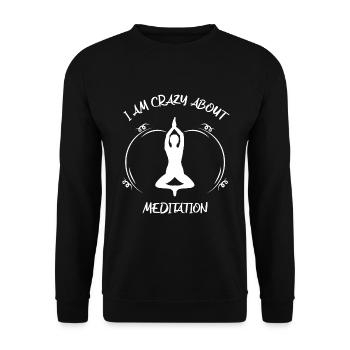 Meditaion - Unisex Pullover - Schwarz - Vorne - Alina (178cm) & Michal (187cm)