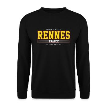 Rennes - Sweat-shirt Unisexe - noir - Devant - Alina (178cm) & Michal (187cm)