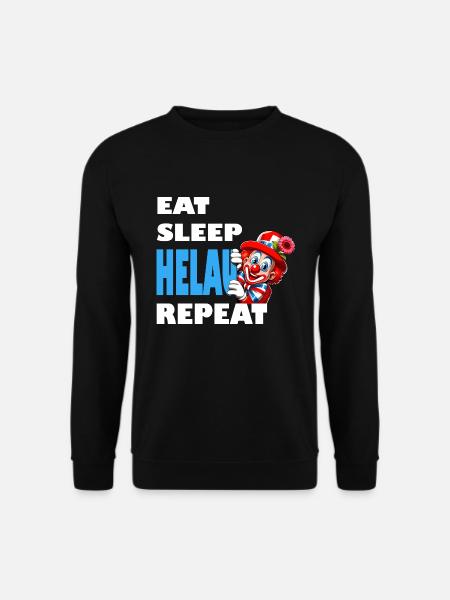 Karneval Helau Düsseldorf Clown Kostüm Mainz - Unisex Pullover - Schwarz