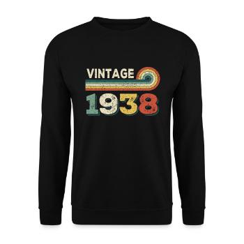 vintage 1938 - Unisex Sweatshirt - black - Front - Alina (178cm) & Michal (187cm)