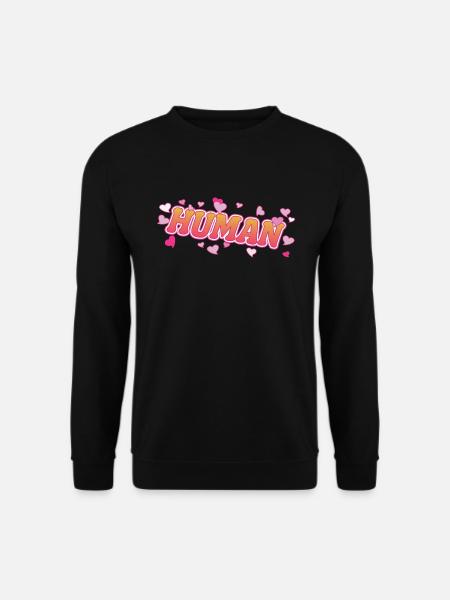 Human People Hearts Desgin - Unisex Sweatshirt - black