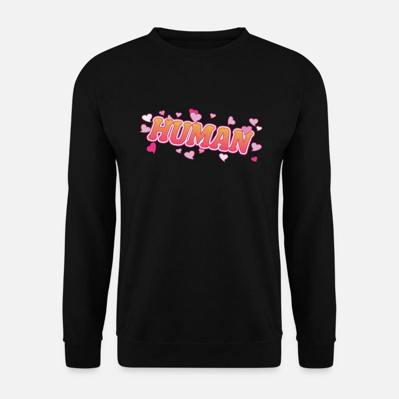Human Menschen Herzen Desgin - Unisex Pullover - Schwarz