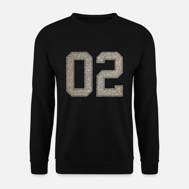 Numéro 02 numéro arrière 2 Numéro deux maillots - Sweat-shirt Unisexe - noir