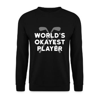 Le meilleur joueur du monde (überkreuzte Golfschläge) - Sweat-shirt Unisexe - noir - Devant - Alina (178cm) & Michal (187cm)