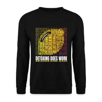 Résumé Citron de joyeuse citation détoxifiante - Sweat-shirt Unisexe - noir - Devant - Alina (178cm) & Michal (187cm)