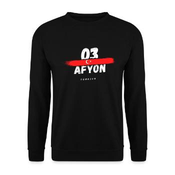 Afyon 01 Turkey Türkiye - Unisex Sweatshirt - black - Front - Alina (178cm) & Michal (187cm)
