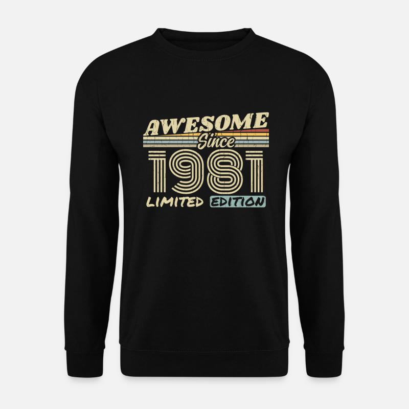 Vintage 1981 Retro - 1981 Geburtstagsgeschenk - Unisex Pullover - Schwarz
