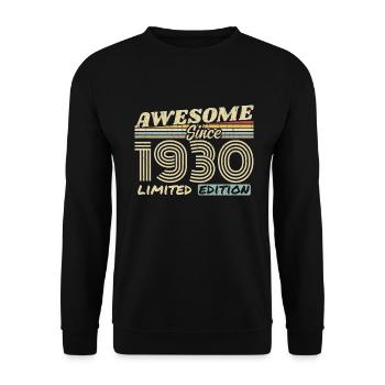 Vintage 1930's Retro - 1930's Birthday Gift - Unisex Sweatshirt - black - Front - Alina (178cm) & Michal (187cm)