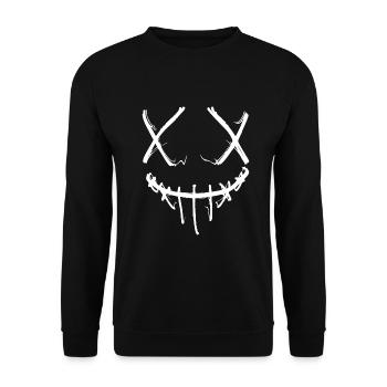 Horreur Halloween Masque facial Purge Optique - Sweat-shirt Unisexe - noir - Devant - Alina (178cm) & Michal (187cm)