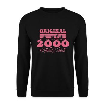 Women's 24th Birthday 2000 Gift | Born in 2000 - Unisex Sweatshirt - black - Front - Alina (178cm) & Michal (187cm)