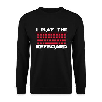 Keyboard Keyboarder Sayings - Unisex Sweatshirt - black - Front - Alina (178cm) & Michal (187cm)