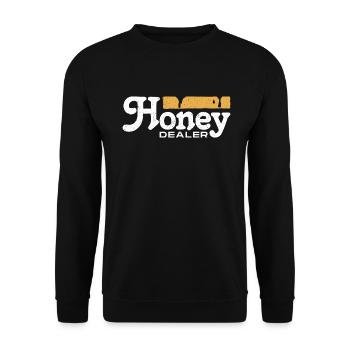 Honey Dealer Beekeeper Bee Honey Beekeeping Honeycomb - Unisex Sweatshirt - black - Front - Alina (178cm) & Michal (187cm)