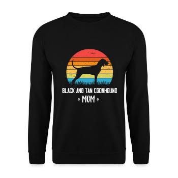 Black and Tan Coonhound - Unisex Sweatshirt - black - Front - Alina (178cm) & Michal (187cm)