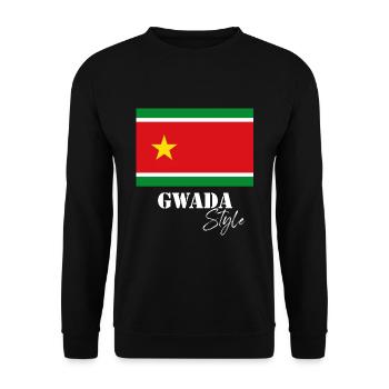 Gwada Style Guadeloupe Forte - Unisex Sweatshirt - black - Front - Alina (178cm) & Michal (187cm)