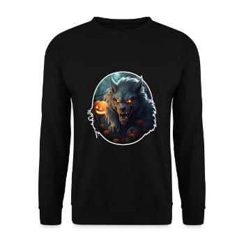 Werewolf Halloween - Unisex Sweatshirt - black - Front - Alina (178cm) & Michal (187cm)