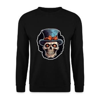 Halloween - Unisex Pullover - Schwarz - Vorne - Alina (178cm) & Michal (187cm)