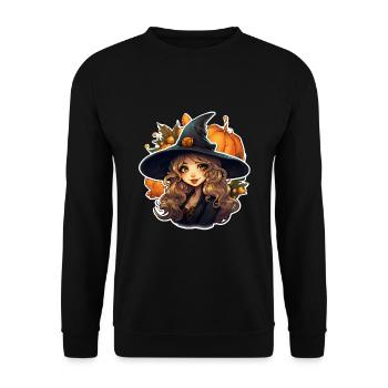 Witch - Unisex Sweatshirt - black - Front - Alina (178cm) & Michal (187cm)