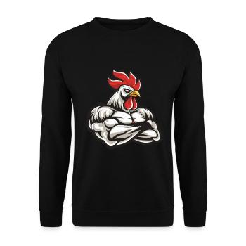 Muscles Bodybuilding - Unisex Sweatshirt - black - Front - Alina (178cm) & Michal (187cm)
