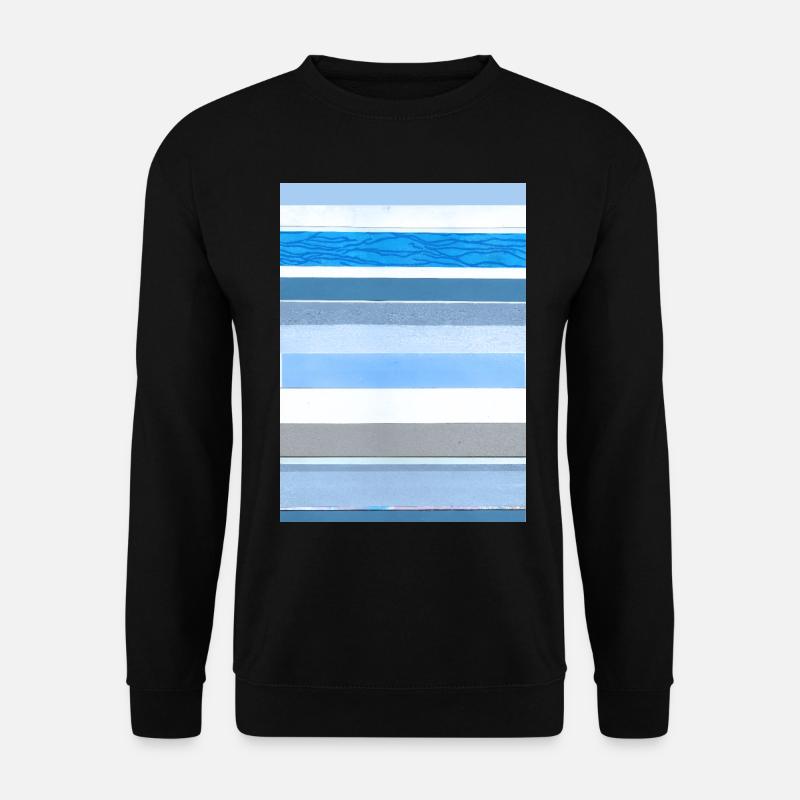 Stripes blue white - Unisex Sweatshirt - black