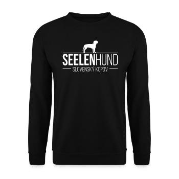 SLOVENSKY KOPOV Wilsigns Seelenhund Jagdhund Jäger - Unisex Pullover - Schwarz - Vorne - Alina (178cm) & Michal (187cm)