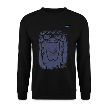 Bavarian Monkey Scratch - Unisex Pullover - Schwarz - Vorne - Alina (178cm) & Michal (187cm)
