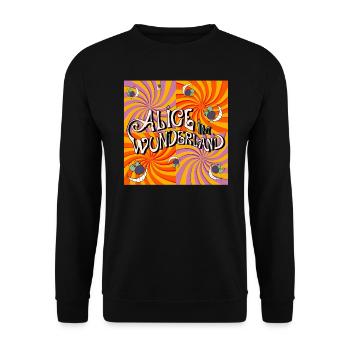 Alice Au Pays Des Merveilles Monde À L’Envers - Sweat-shirt Unisexe - noir - Devant - Alina (178cm) & Michal (187cm)